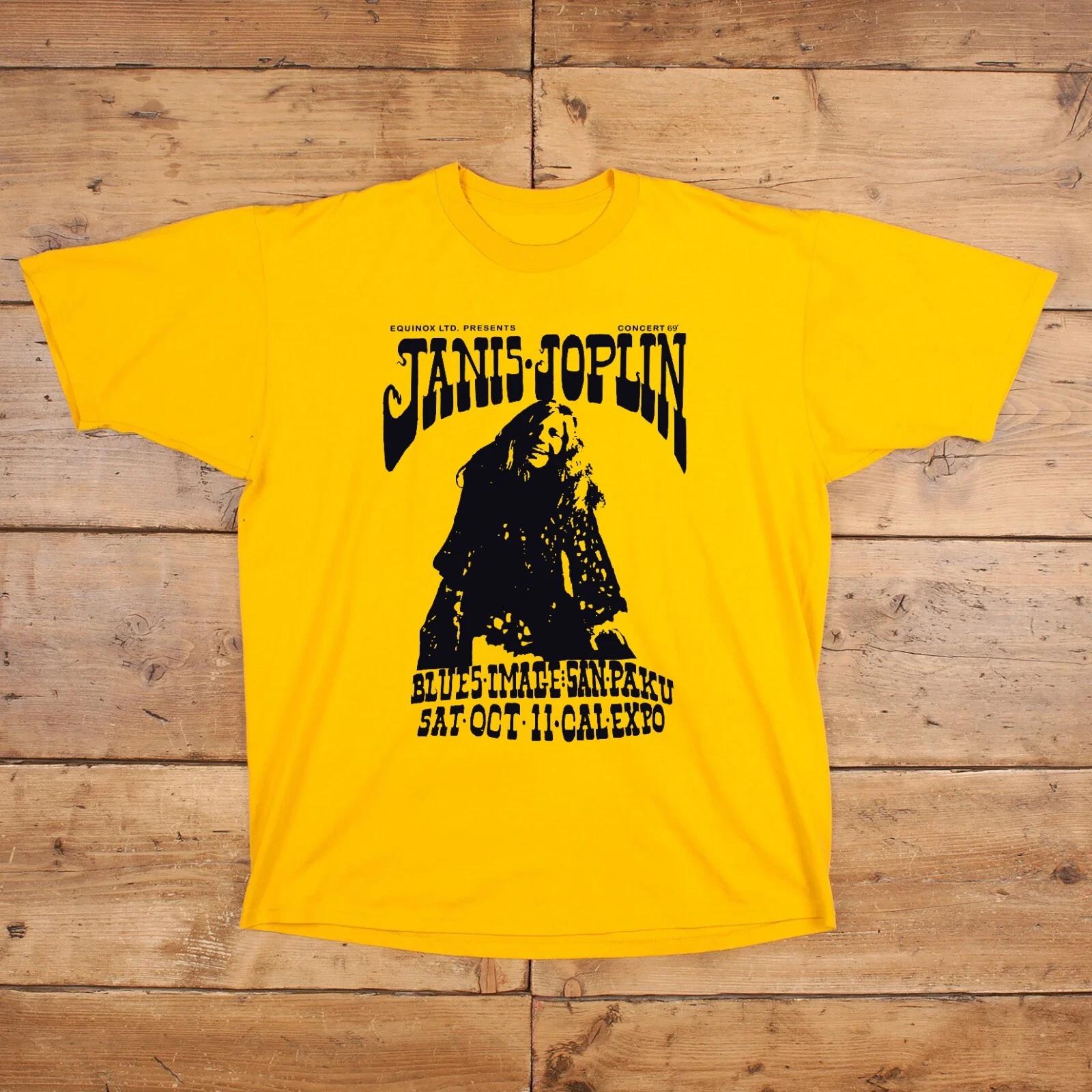 Janis Joplin 1969 California EXPO Concert Cotton T -Shirt XL 4XL