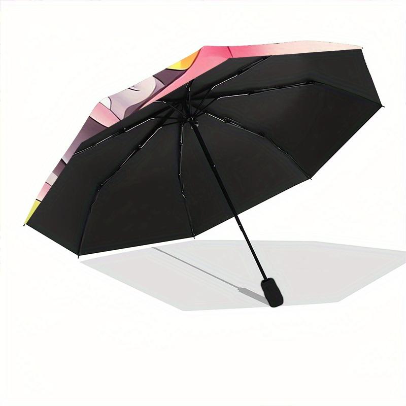 Dumbo Elephant Automatic 3-Fold Cartoon Umbrella Design, Cute Cartoon Pattern, Portable Outdoor Umbrella, Perfect, Holiday Gift for Disney f