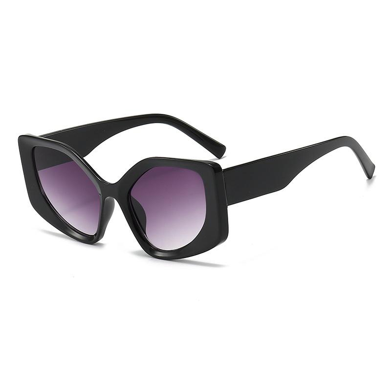 Big Frame Vintage Cat Eye Sunglasses Women Men Retro Square Sun Glasses Polygon Goggle for Male Female