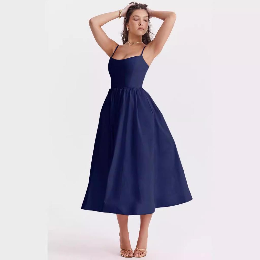 Women's Summer Backless Long Sling Dress – Sexy, Gentle Style