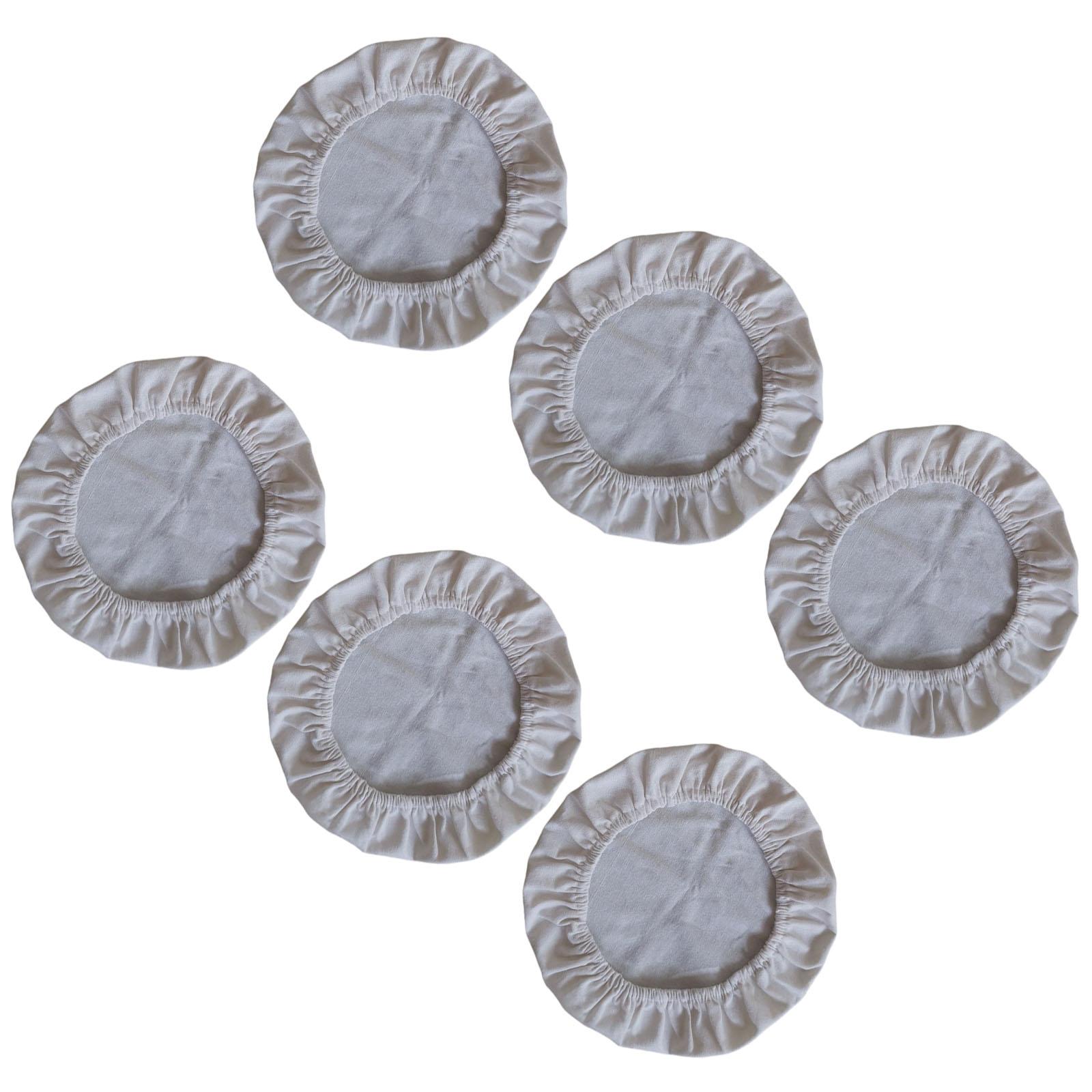 

Набор из 6 эластичных чехлов для мисок из органического хлопка, неотбеленная многоразовая ткань, идеально подходит для мисок малого и среднего размера 25