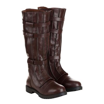 TEMU Skywalker Boots Adult Men's Force Knight Black Boots Shoes Halloween Cosplay
