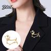Zinc Alloy Brooch Women Hollow Design Smooth Polish Puppy Shape