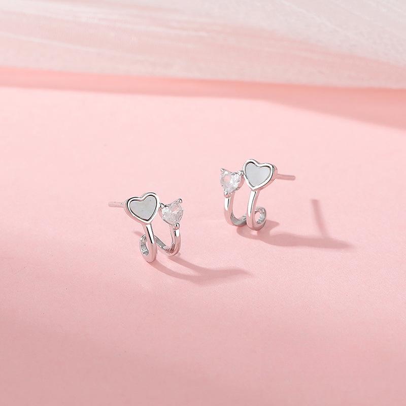 Personalized Double Love Earrings for Women with Stylish Exquisite Sweet and Cool Style Design Earrings