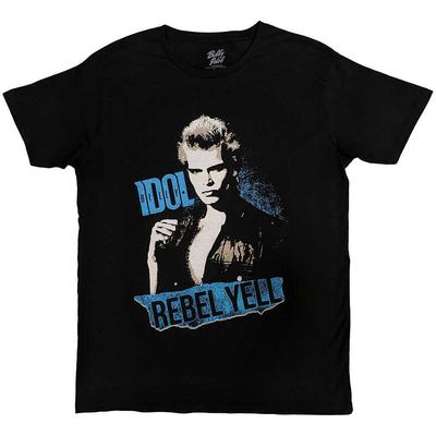 Billy Idol Unisex Tričko Rebel Yell Modrá Černá Unisex Košile A312 Unisex Tričko