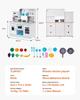 Kitchen Playset Kids Pretend Cooking Play Toy 24 Piece Accessories White