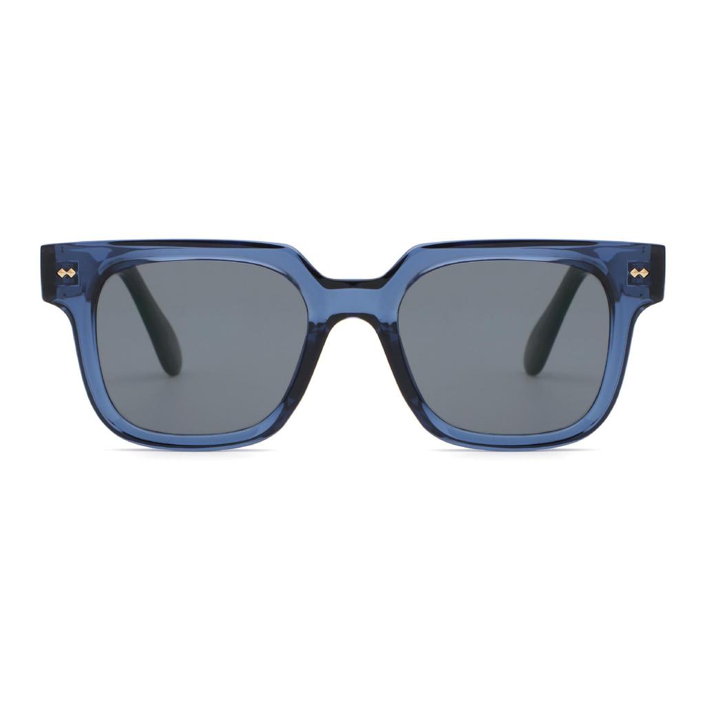 Retro Square Frame Sunglasses with Metal Hinges – Stylish European & American Design for Summer Personality