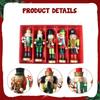 5x Christmas Nutcracker Hanging Ornaments Tree Decorations Puppet Wooden for Table Decor