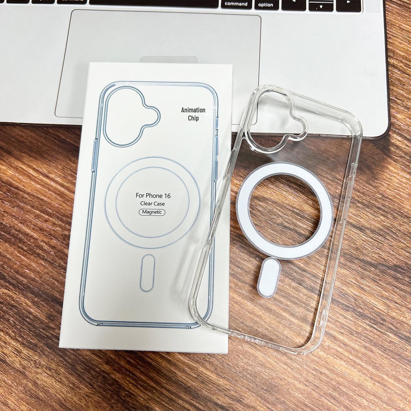 

Прозрачный магнитный чехол для телефона Apple 15/16 MagSafe с всплывающей анимацией 13/14/17/12 iPhone 14 Pro