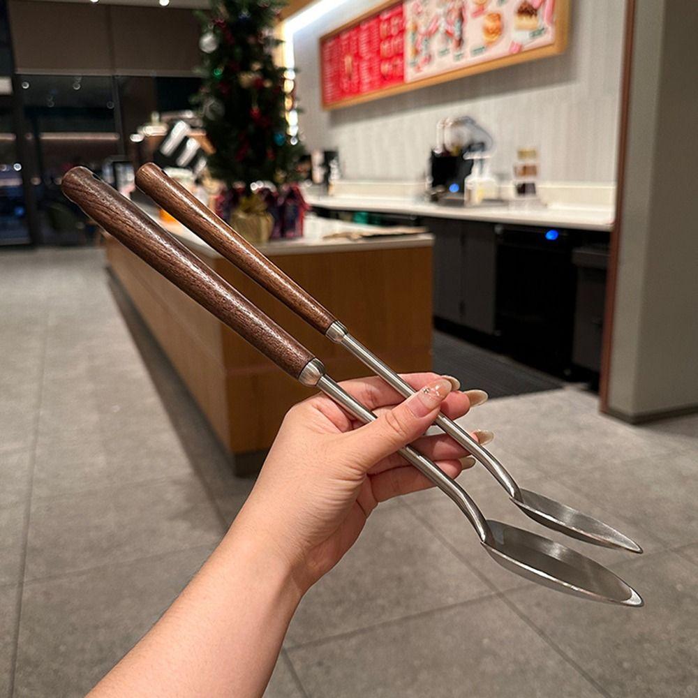 304 Stainless Steel Seamless Spatulas Walnut Steak Shovel Fried Shovel  Cooking Utensils
