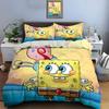 Multiple Sizes Spongebob Cartoon Print Bedding Set 1 Duvet Cover 2 Pillowcases Adult And Kids Bedding Set Luxury Gifts