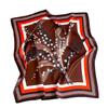 Summer New Flower Printing Scarf Simulation Silk 71cm Small Square Scarf Simple and Versatile Sun Protection Professional Scarf Women