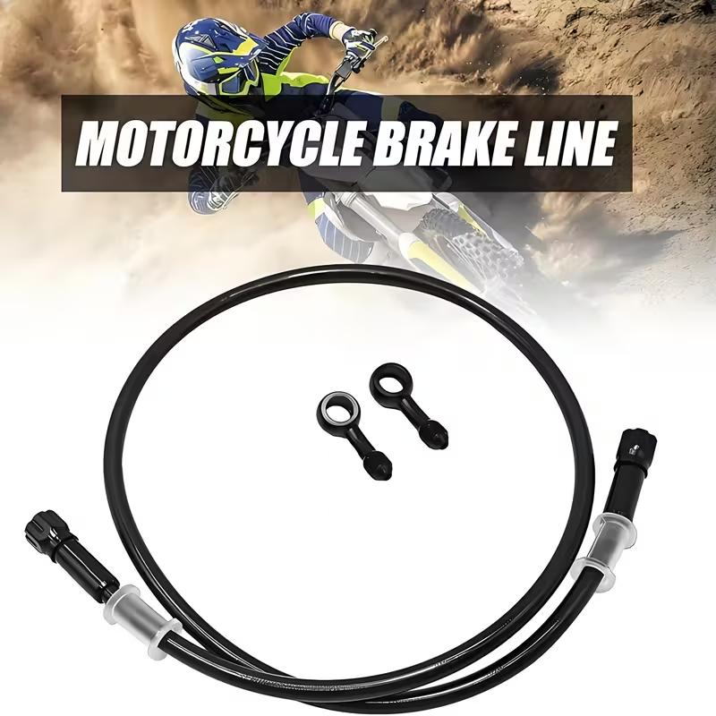 60CM Universal Motorcycle Brake Line Aluminum Head Fuel Line Disc Brake Hose Parts For ATV Motorcycle Motocross