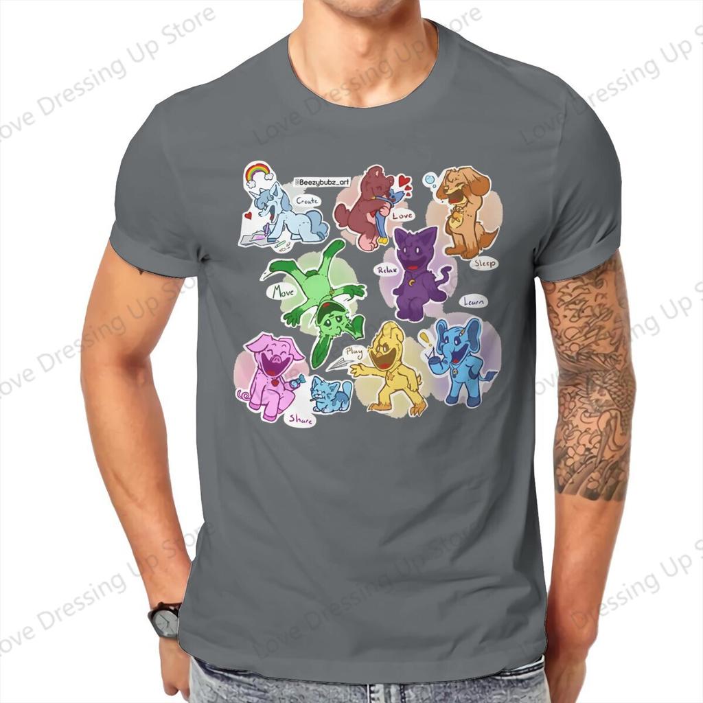 Smiling Critters Horror Game Funny Tshirt Graphic Unisex Tops Vintage Fashion Summer Cotton Short Sleeve Harajuku T Shirt