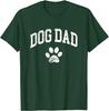 Dog Dad Paw Print Distressed Graphic Tee Casual Cotton TShirt for Unisex
