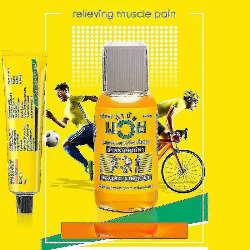 1-Pack Thai Muay Thai Tiger Balm Muscle Pain Relief Oil Relax Body Muscle Fatigue Relieve Pain Inflammation Back Massage