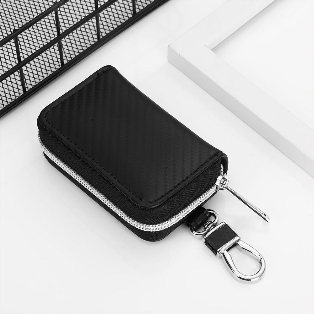 Safe PU Zipper Bag RFID Blocking Bag Faraday Cage Signal Blocker Case Car Key Signal Shielding