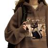Cotton Hooded Sweatshirt 2026 Fall Winter Loose Casual Fleece Jacket Streetwear