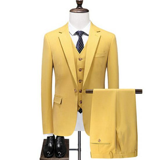Men's Trendy Business Casual Suit Set for Work, Interviews, and Weddings