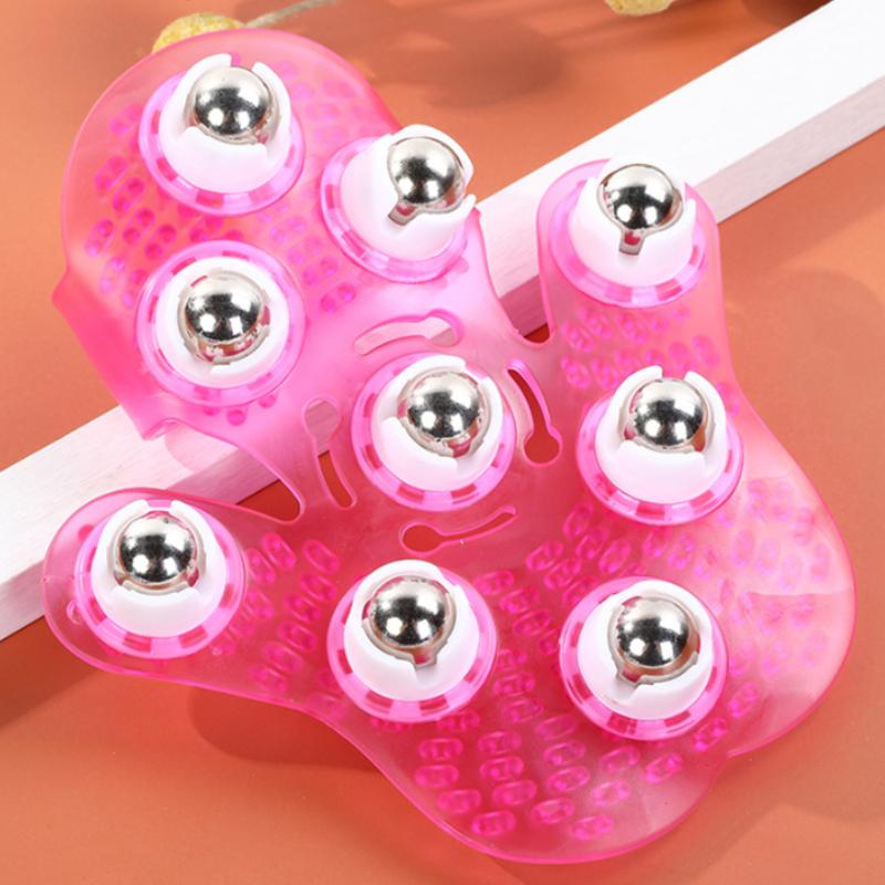 

Массажная перчатка с роликовым шариком для тела, облегчение мышечной боли, расслабление, антицеллюлитный массажер для рук, шеи, спины, плеч, ягодиц, уход за здоровьем 1PC светло-розовый