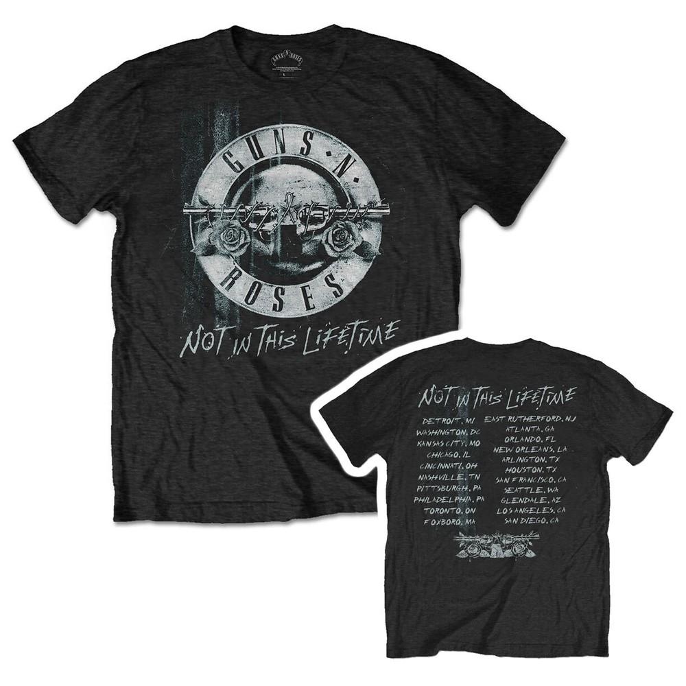 Guns N Roses T-Shirt Not In This Lifetime Xerox GNR Rock Band Black Official