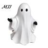Resin Ghost Figurine Cute White Figurine, Miniature Halloween Decoration, Matte Sculpture Finish Tabletop Statue for Home Shelf Party Decor