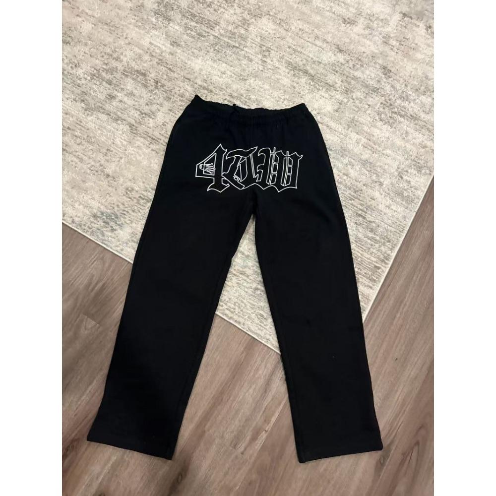 Harajuku Street Men's Set New American Letter Printed Sportswear Fashion New Loose Casual Couple Set