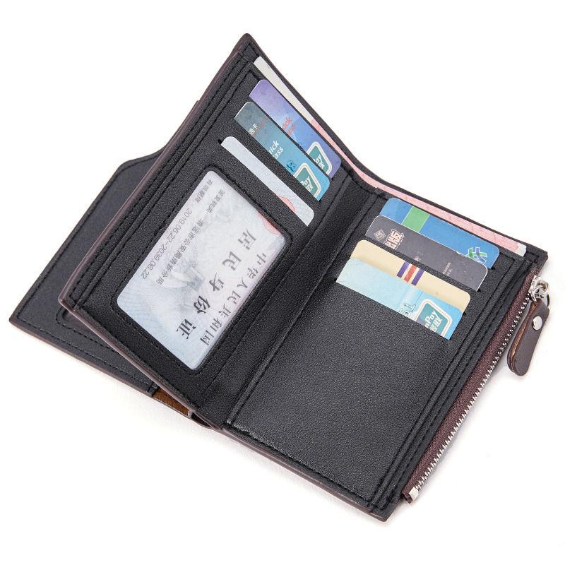 Vintage Design Men Short Wallets Business Card Holder Coin Purse for Man Male Fashion Money Pack GZW