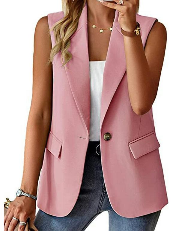 2025 Bestseller Damen Herbst Ärmellos Einfarbig Mehrfarbig Strickjacke Blazer Jacke