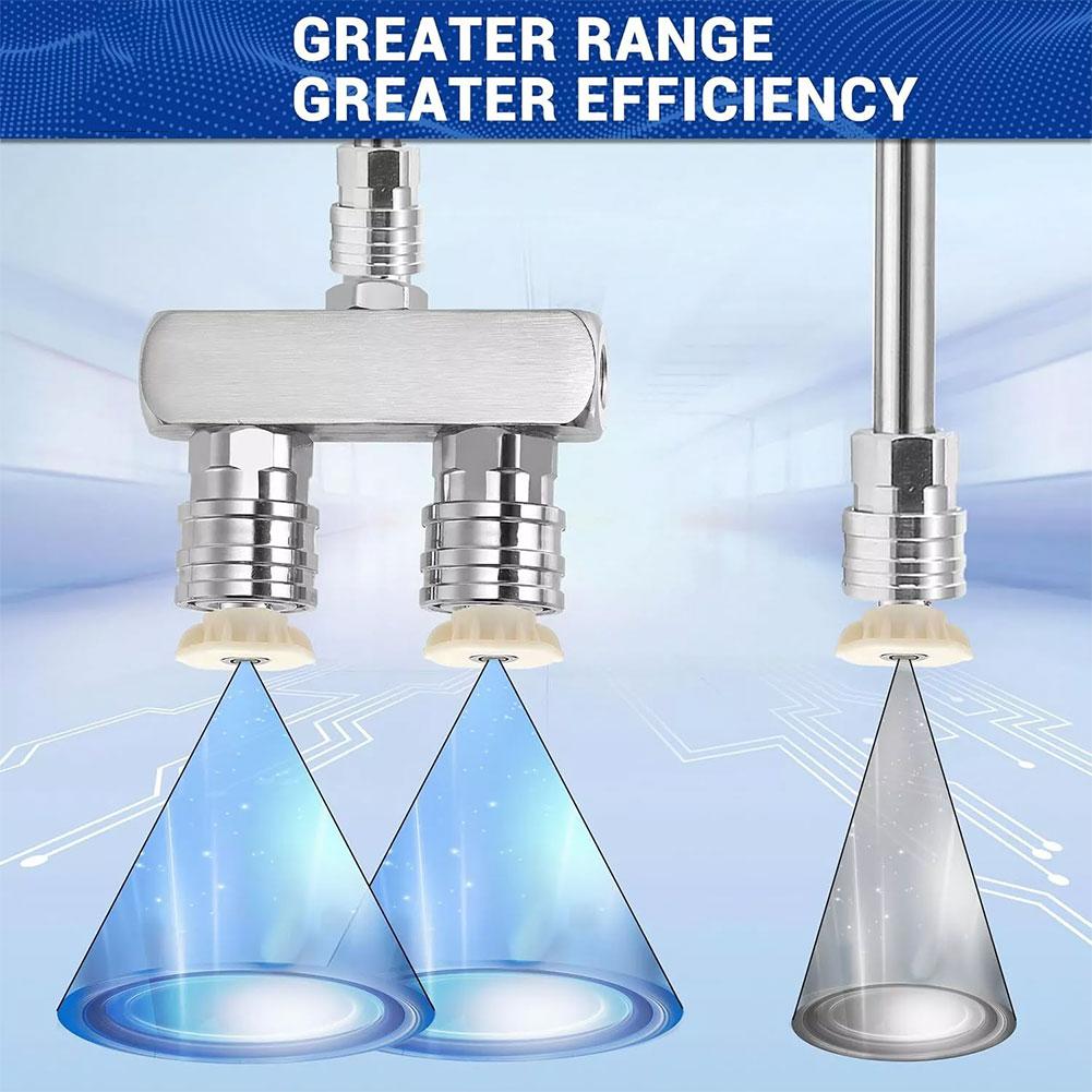 Doppel-Düsen-Adapterstange 1/4 Selbstverriegelungsadapter mit 2-in-1 Doppelkopf für Doppel-Hochdruckdüsen Autowaschanschluss