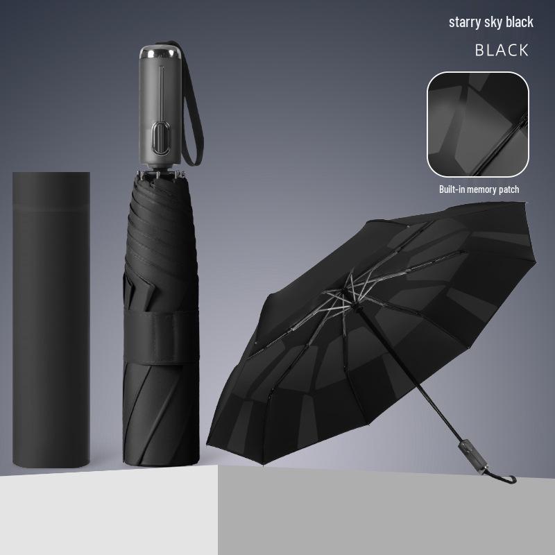 Large Memory Foldable Automatic Umbrella for All Weather