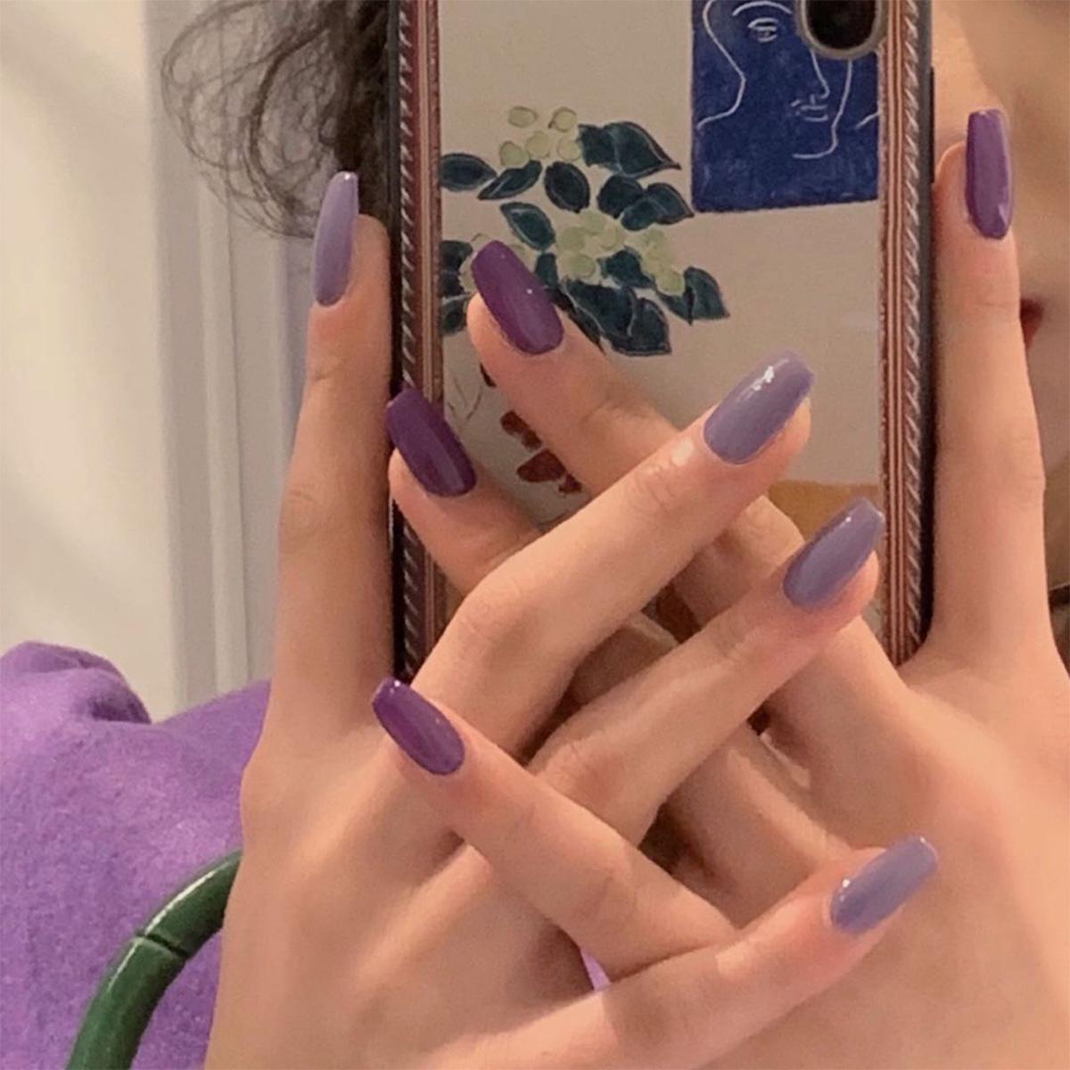 Purple Grape Duo Wearable Waterproof Nail Stickers