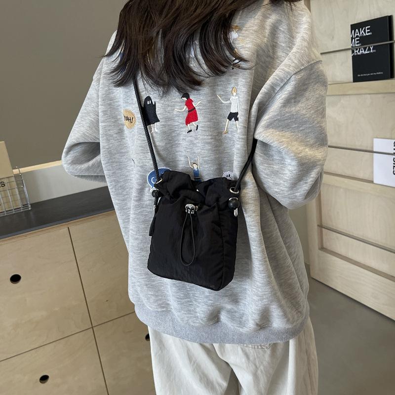 Casual small bag women's new fashion cloth bag single shoulder simple mobile phone bag girl foreign style canvas bag