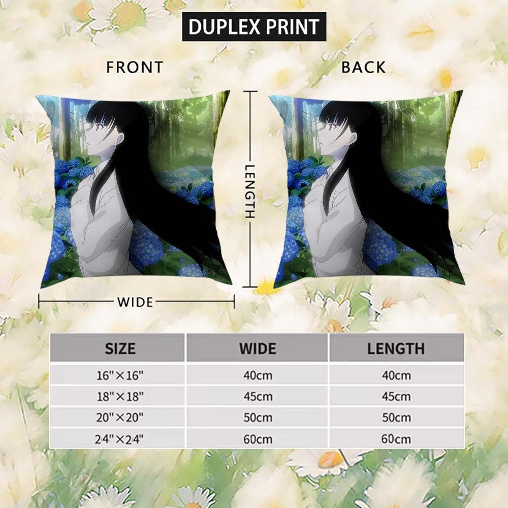 Anime S-Sankarea Pillow Case For Car Sofa Decorative Home Double-sided Print Plush Square Throw Pillow Cushion Cover