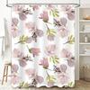 Fashion Floral Bath Curtain Decorative Shower Curtains Waterproof Bathroom Liners Purple Pink White Green Leaves for Home Decora