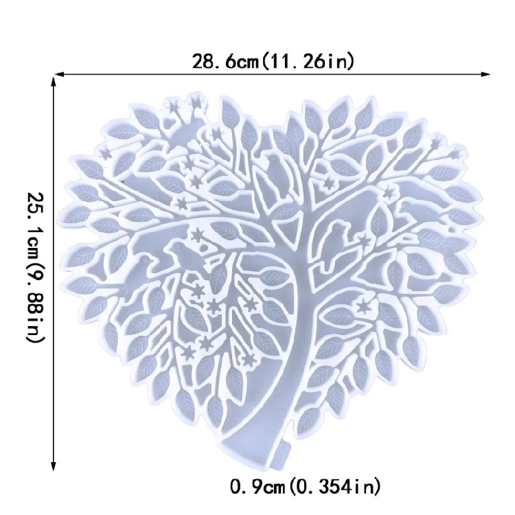 Life Tree Silicone Mold Wall-Mounted Hanging Decorations Mold for DIY Crafts