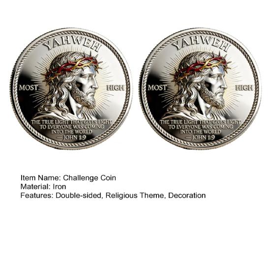 1/2/3/5 st Kristna Jesus Utmaningsmynt Dubbelsidigt Krigare Riddare Bön Tro Token Dekoration Samlare Historiker Souvenirmynt Religiös Gåva