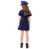 Disfraz de Policía para Niñas 5-6 Años 130 cm Conjunto Azul Marino con Gorra Silbato y Esposas
