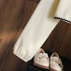 Girls' Clothing Autumn New Bow Long Sleeve Top Lace Trim Skirt