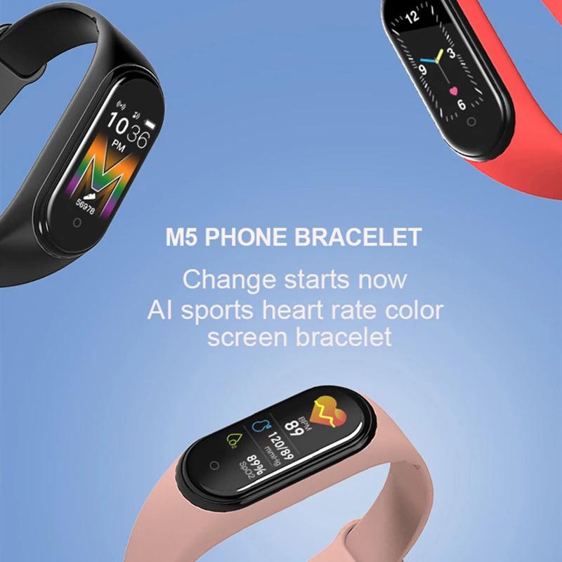 IP67 impermeable M5 Smart Band Fitness Tracker Reloj inteligente Pulsera  frecuencia cardíaca Podómetros de presión arterial con función Bluetooth  comprar a buen precio — entrega gratuita, reseñas reales con fotos — Joom