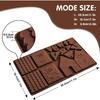 Whaline Christams Gingerbread House Baking Tray, Silicone Molds for Desserts, Chocolate, Candy,Cookies (2 Pieces)