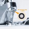 50pcs Tap Head O-shaped Stainless Steel Filter Gasket Seal Black Hose Flat Rubber Washer For Shower Head Faucet 1/2in 3/4in