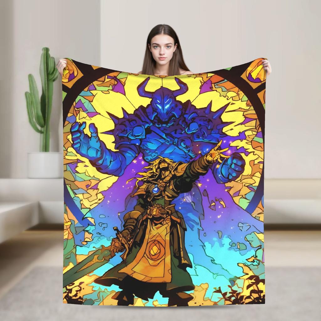World of Warcraft Game Flannel Blankets Super Warm Throw Blanket for Outdoor Travel Office Aesthetic Bedspread Sofa Bed Cover