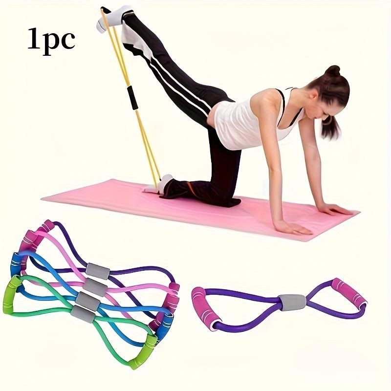 Figure 8 Fitness Resistance Band with Anti-slip Handle Portable Men Women Arm Shoulder Stretch Strength Training Exercise Elastic Strap Tension Rope