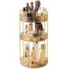Rotating Vanity Organizer: Multifunctional Cosmetic Shelf for Lipsticks & Brushes