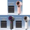 Handheld Usb Rechargeable Bladefree Fan With Digital Display For Travel And Outdoor Use