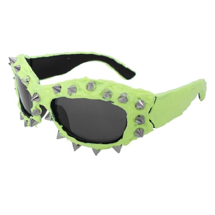 Novelty Sporty Sunglasses For Shows Stage And Daily Wear Unique Spiked Accessories Modern Outfit Photo Props