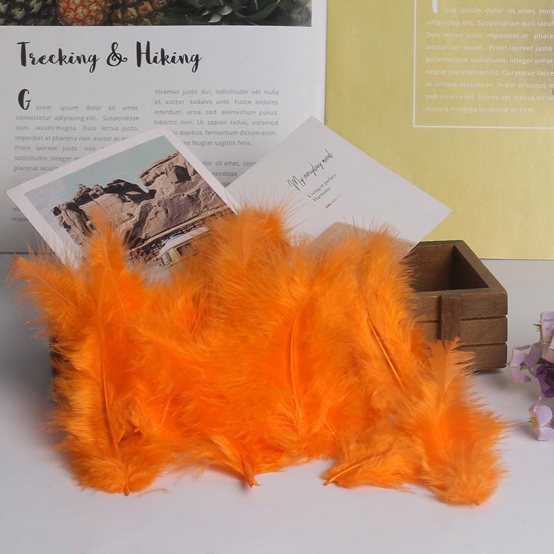 50Pcsdy Color Bamboo Tube Feather Turkey Feather Jewelry Accessories Crafts Pet Toys Decorative Materials
