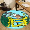 Pippi Longstocking Pattern Round Rug, Indoor/Outdoor Mat, for Picnic, Gameroom, Bedroom, Office, Living Room, Home Decor Carpet, Birthday Gift