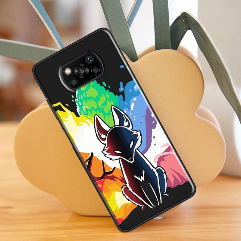 Japanische Kitsune Fuchsmaske für Xiaomi Mi 10T 11T Pro Mi 11 Lite Hülle für POCO M3 Pro M4 F3 X3 GT X3 Pro Handyhülle